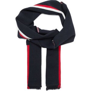 Šál Tommy Hilfiger Th Monotype Scarf AM0AM12058 Tmavomodrá