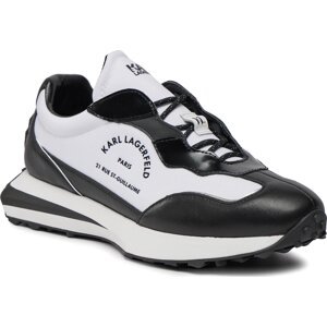 Sneakersy KARL LAGERFELD KL53938 Black Lthr/Textile w/White 401