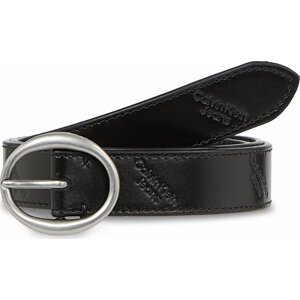 Dámský pásek Calvin Klein Jeans Round Classic Lthr Aop Belt K60K611245 Black Allover Logo 0GL