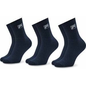 Sada 3 párů vysokých ponožek unisex Fila F9000 New Blu 910