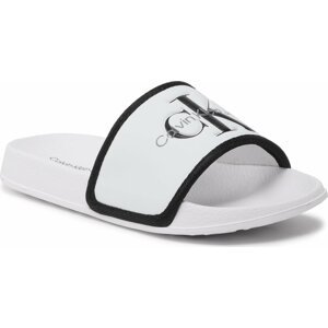 Nazouváky Calvin Klein Jeans Logo Pool Slide V3B0-80630-1172 M White/Black X002