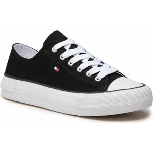Plátěnky Tommy Hilfiger Low Cut Lace-Up Sneaker T3A4-32118-0890 S Black 999