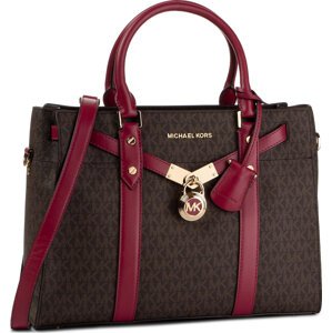 Kabelka MICHAEL Michael Kors Nouveau Hamilton 30F9G0HS3B Berry