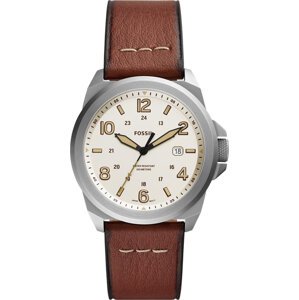 Hodinky Fossil Bronson Three FS5919 Brown/Silver