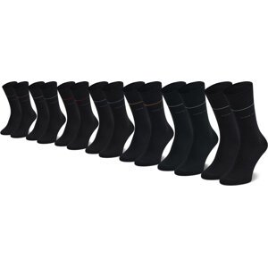 Sada 7 párů vysokých ponožek unisex Tom Tailor 9997E Black 610