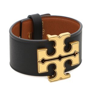 Náramek Tory Burch Eleanor Leather Bracelet 143767 Antique Brass/Black 961