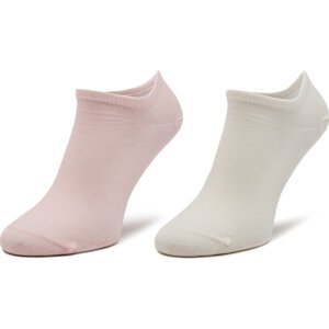 Sada 2 párů dámských nízkých ponožek Tommy Hilfiger 301390 Pink Combo 052