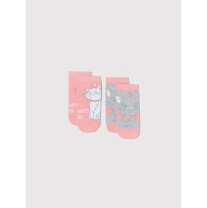 Sada 2 párů dětských vysokých ponožek OVS 1474164 Geranium Pink 1267
