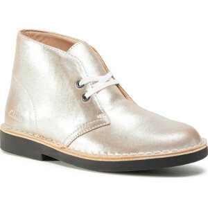 Polokozačky Clarks Desert Boot 2 261556684 Silver Leather