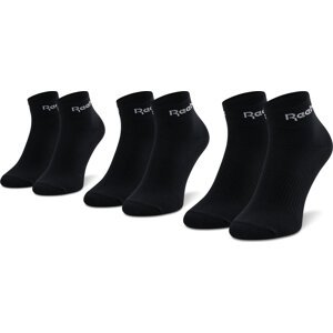 Sada 3 párů nízkých ponožek unisex Reebok Act Core Ankle Sock 3P GH8166 Black