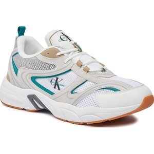 Sneakersy Calvin Klein Jeans Retro Tennis Su-Mesh YM0YM00589 Bright White/Travertine/Fanfare 02R