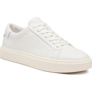 Sneakersy Calvin Klein Low Top Lace Up Mono Hf HM0HM01068 Triple White 0K4