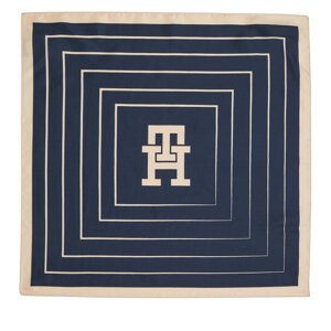 Šátek Tommy Hilfiger Monogram All Over Silk & Box AW0AW15807 Space Blue DW6
