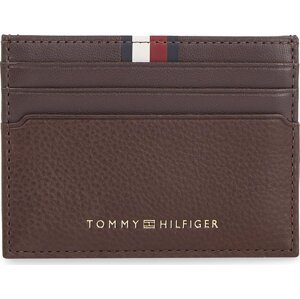 Pouzdro na kreditní karty Tommy Hilfiger Th Corp Leather Cc Holder AM0AM11603 Coffee Bean GB6