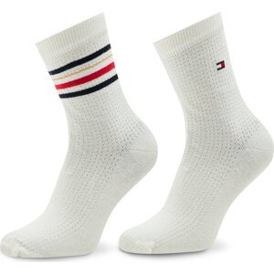 Sada 2 párů dámských vysokých ponožek Tommy Hilfiger 701223809 Marshmallow 001