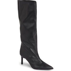 Kozačky Calvin Klein Geo Stiletto Knee Boot 70 HW0HW01691 Ck Black BEH