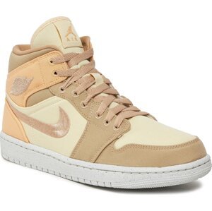 Sneakersy Nike Air Jordan 1 Mid Se DV0427 102 Muslin/Desert/Celestial/Gold