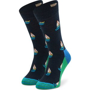 Vysoké dětské ponožky Happy Socks KSAI01-6500 Tmavomodrá