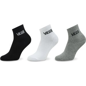 Sada 3 párů dámských vysokých ponožek Vans Half Crew Sock VN00073EIZH1 Black Assorted