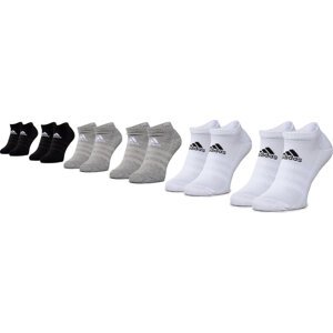 Sada 6 párů dámských nízkých ponožek adidas Cush Low 6Pp DZ9380 Mgreyh/Mgreyh/White