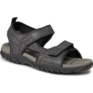Sandály Geox Uomo Sandal Strada U4524B 000ME C9999 Black