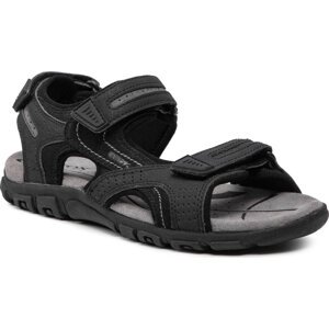 Sandály Geox U S.Strada D U8224D 050AU C9310 Black/Stone