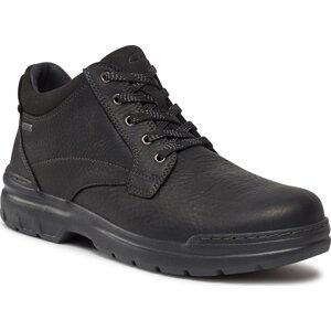 Kotníková obuv Clarks Rockie Mid Gtx GORE-TEX 261734627 Black Leather