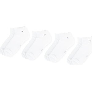 Sada 4 párů nízkých ponožek unisex Tom Tailor 9415 White 660