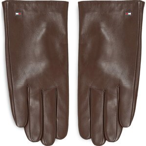 Pánské rukavice Tommy Hilfiger Essential Flag Leather Gloves AM0AM11482 Testa Di Moro 0HD