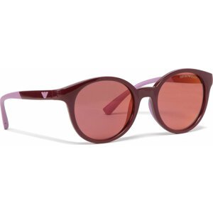 Sluneční brýle Emporio Armani 0EA4185 5077D0 Shiny Red/Dark Violet Mirror Red