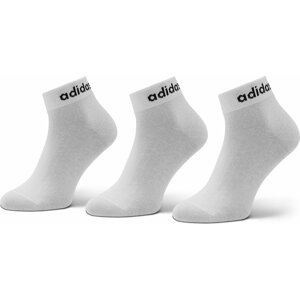 Sada 3 párů vysokých ponožek unisex adidas HT3451 Bílá
