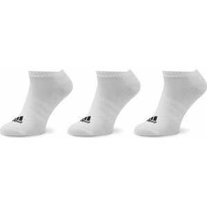 Sada 3 párů nízkých ponožek unisex adidas Thin And Light HT3469 White/Black