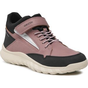 Kotníková obuv Geox J Simbyos Girl B Abx J36LGA 0MEFU C8049 D Dk Rose/Black