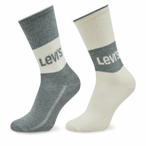 Sada 2 párů dámských vysokých ponožek Levi's® 701218215 Grey Combo