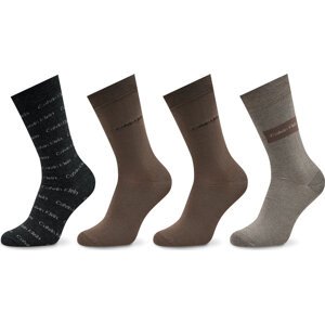 Sada 4 párů pánských vysokých ponožek Calvin Klein 701224108 Grey Combo 002