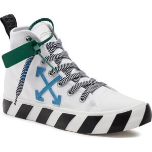 Plátěnky Off-White Mid Top Vulcanized Canvas OMIA119S22FAB0010145 White/Blue