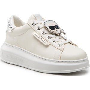 Sneakersy KARL LAGERFELD KL62576C Eco Leather White W/Silver