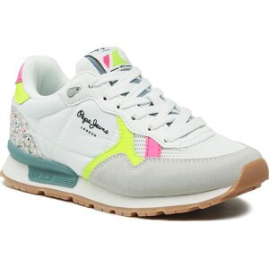 Sneakersy Pepe Jeans Brit Neon G PGS30575 White 800