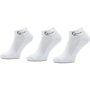 Sada 3 párů dámských nízkých ponožek Karl Kani Signature Ankle Signature Ankle White