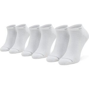 Sada 3 párů dámských nízkých ponožek Calvin Klein 701218718 White 002