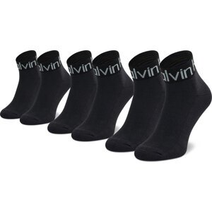 Sada 3 párů pánských vysokých ponožek Calvin Klein 701218722 Black 001