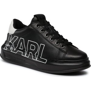 Sneakersy KARL LAGERFELD KL62511 Black Lthr W/Silver