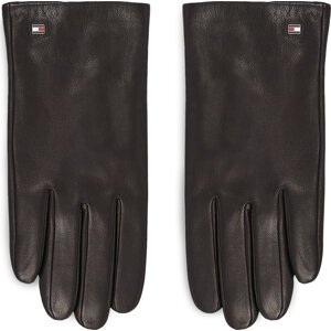 Pánské rukavice Tommy Hilfiger Essential Flag Leather Gloves AM0AM11482 Black BDS