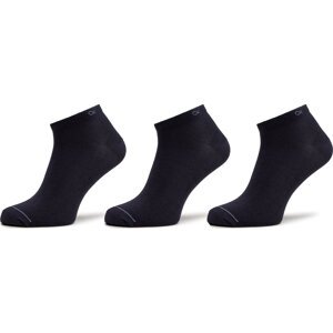 Sada 3 párů dámských nízkých ponožek Calvin Klein 701218718 Navy 003