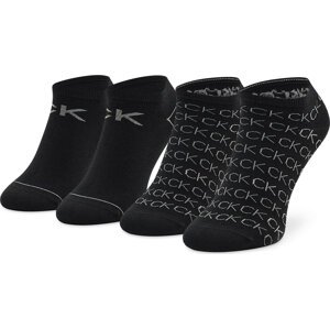 Sada 2 párů dámských ponožek Calvin Klein 701218779 Black 001