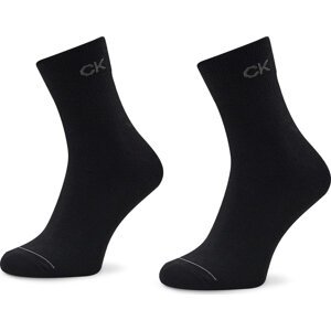 Sada 2 párů pánských vysokých ponožek Calvin Klein 701218719 Black 001
