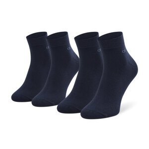 Sada 2 párů pánských nízkých ponožek Calvin Klein 701218706 Navy 003