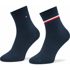 Sada 2 párů dámských vysokých ponožek Tommy Hilfiger 701223809 Navy 003