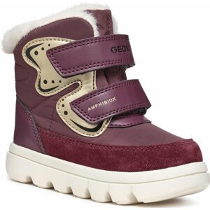 Kotníková obuv Geox B Willaboom Girl B A B365AA 0FU22 C8290 M Prune/Platinum