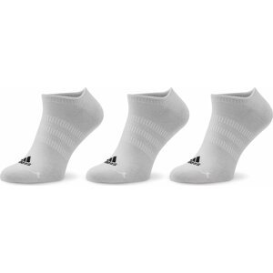 Sada 3 párů kotníkových ponožek unisex adidas Thin And Light HT3463 White/Black